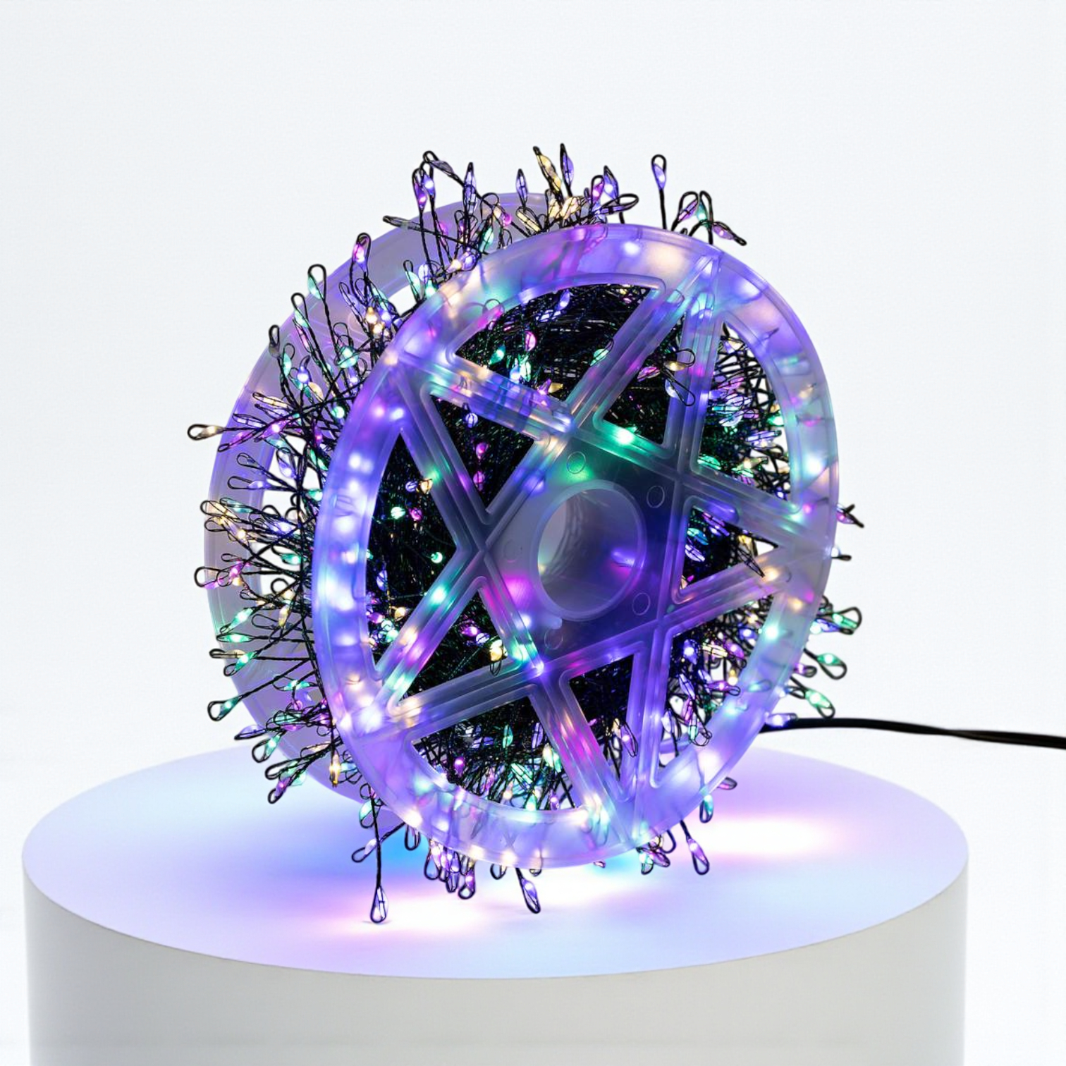 Гирлянда сетевая роса мишура хвойная лапа 30 м 640 LED светодиодов статический режим Разноцветный (D1750ML)