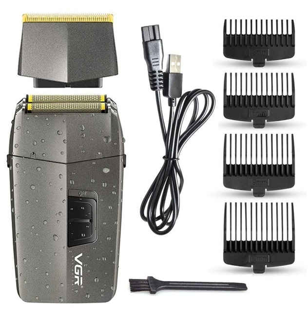 Тример-шейвер VGR професійний акумуляторний з 4 змінними насадками USB (VGR-086) Тример-шейвер VGR професійний акумуляторний з 4 змінними насадками USB (VGR-086)