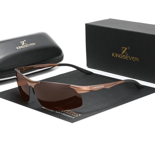 Солнцезащитные очки для водителей KINGSEVEN DESIGN Спорт с поляризованными линзами Коричневый (N9126)