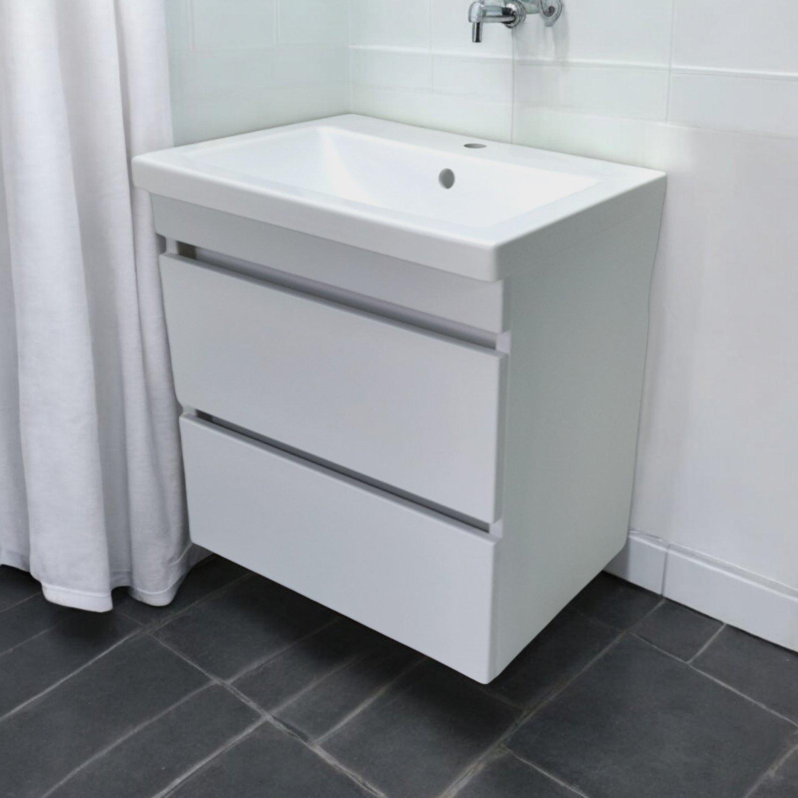 Тумба для ванной комнаты подвесная Mikola-M Atlant пластиковая 90 см White (2354) - фото 7