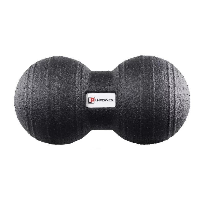 М'яч масажний U-Powex Epp foam peanut ball подвійний Black