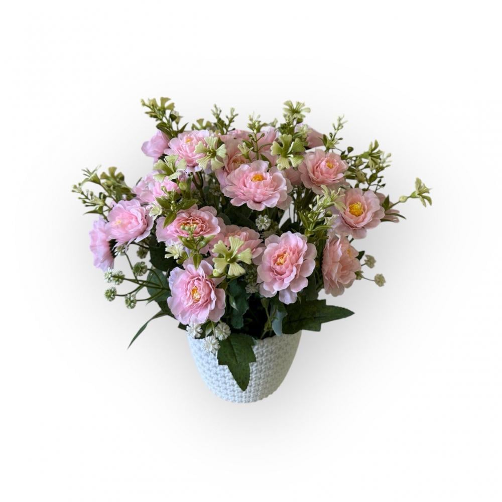 Букет георгины в кашпо ПЛАСТМАКС Розовый (R0502) Букет георгины в кашпо ПЛАСТМАКС Розовый (R0502)