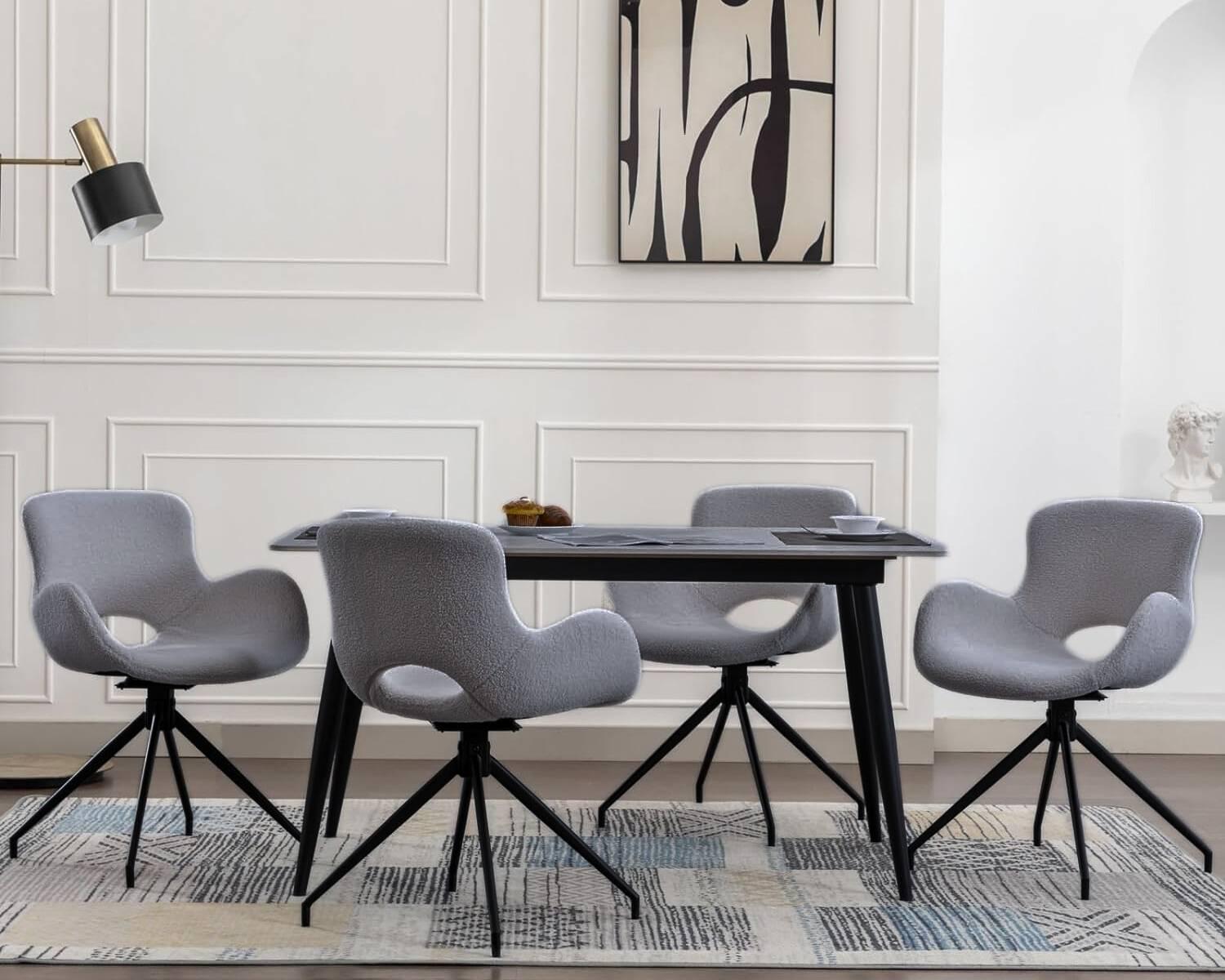 Стул Intarsio GERDA с оборотом 180° Черный/Серый (18290196) - фото 8 Стул Intarsio GERDA с оборотом 180° Черный/Серый (18290196) - фото 8