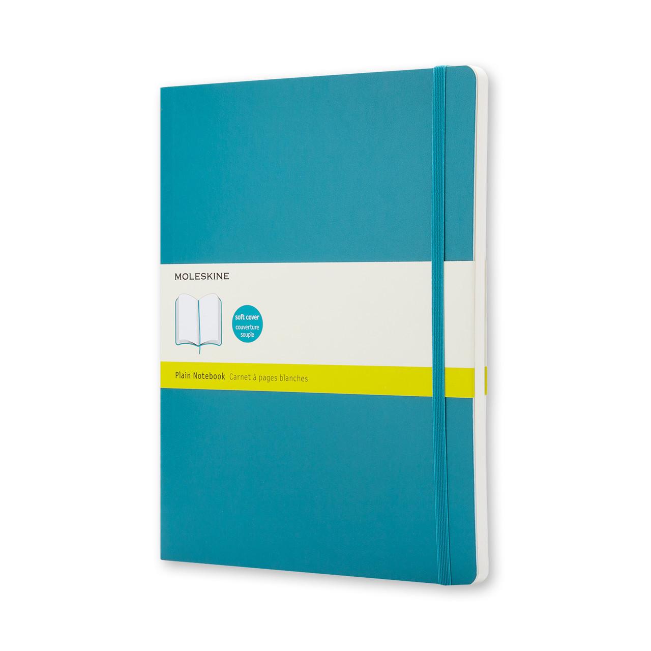 Блокнот Moleskine Classic большой 19х25 см 192 страницы нелинованный мягкий Аквамарин (9788867323838)