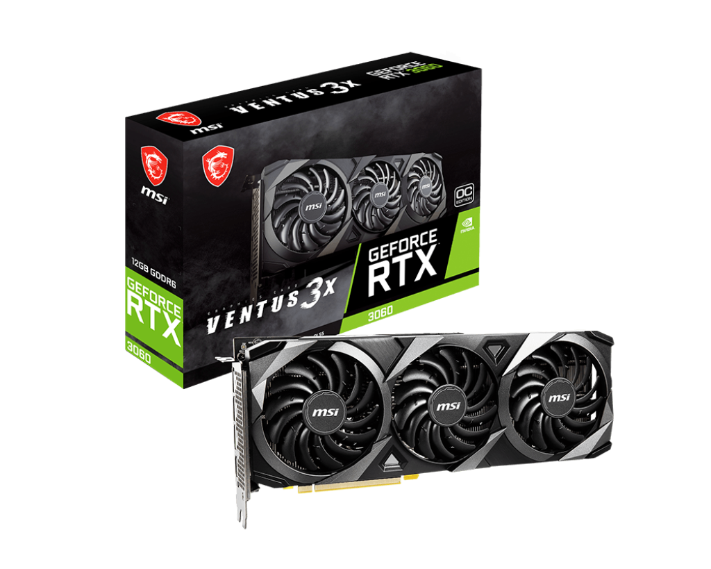 Видеокарта MSI GeForce RTX 3060 VENTUS 3X 12G OC (21617380)