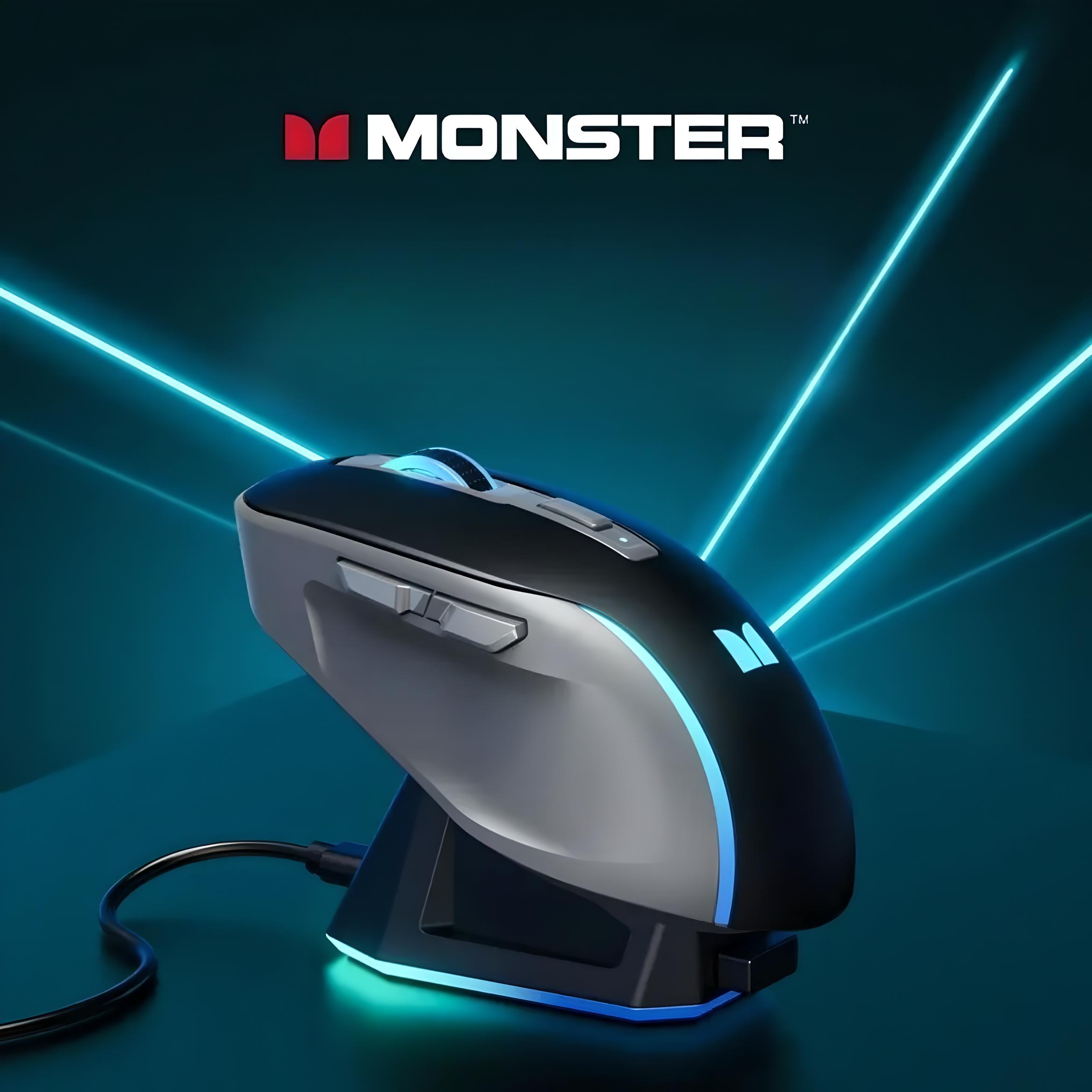 Компьютерная мышка MONSTER Airmars X1 RGB с док-станцией 8000DP Черный (18955916) - фото 8