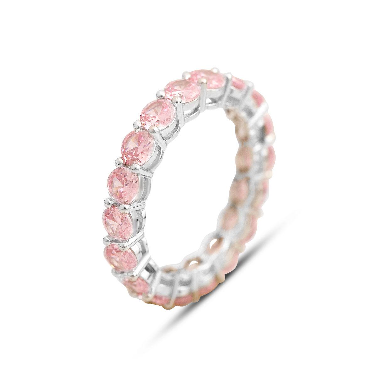 Каблучка срібна з фіанітами 3,65 г р. 18,5 (60001915)