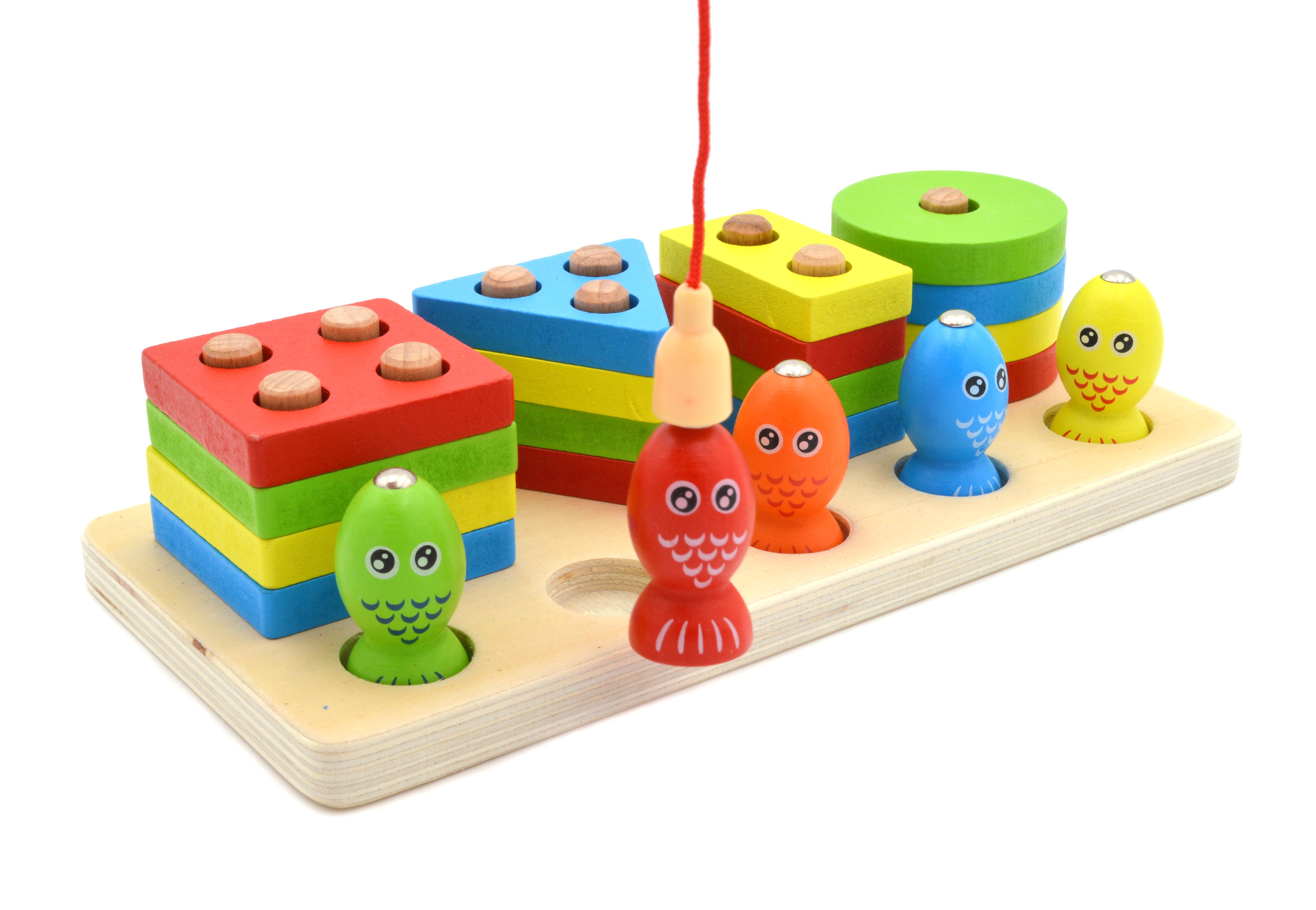 Дошка логічна дерев'яна сортер/риболовля/форми/кольори (40426) - фото 2 Дошка логічна дерев'яна сортер/риболовля/форми/кольори (40426) - фото 2