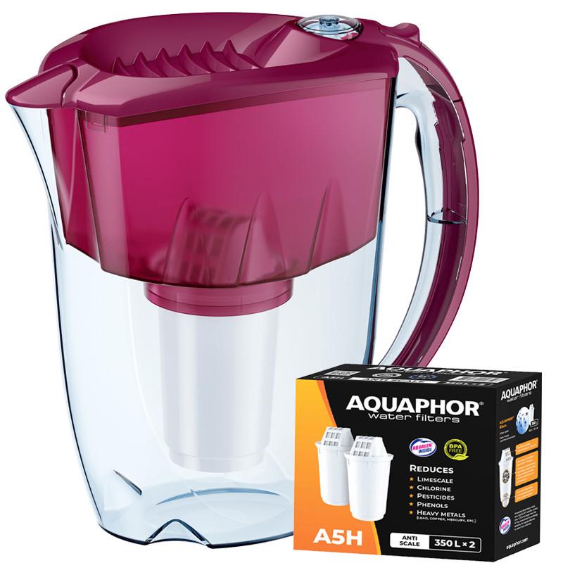Фильтр-кувшин Аквафор Престиж два модуля А5Н Жесткость Виншневый (1847777888)