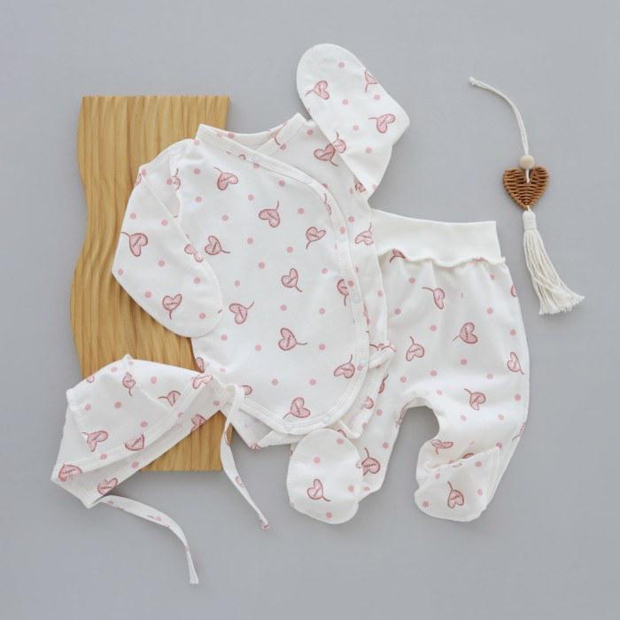 Комплект RoyalBaby Сердечка Happy з боді байка 3 од. (144397-19490) Комплект RoyalBaby Сердечка Happy з боді байка 3 од. (144397-19490)