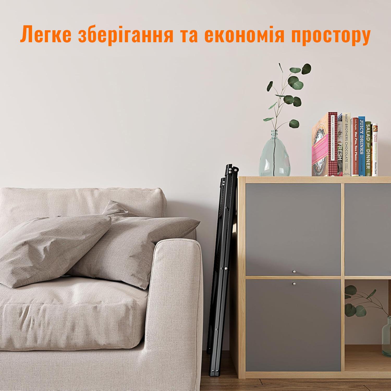 Лестница стремянка металлическая бытовая DOAKT Steel M4 на 4 ступени складная до 150 кг Black (S4-BK) - фото 7 Лестница стремянка металлическая бытовая DOAKT Steel M4 на 4 ступени складная до 150 кг Black (S4-BK) - фото 7