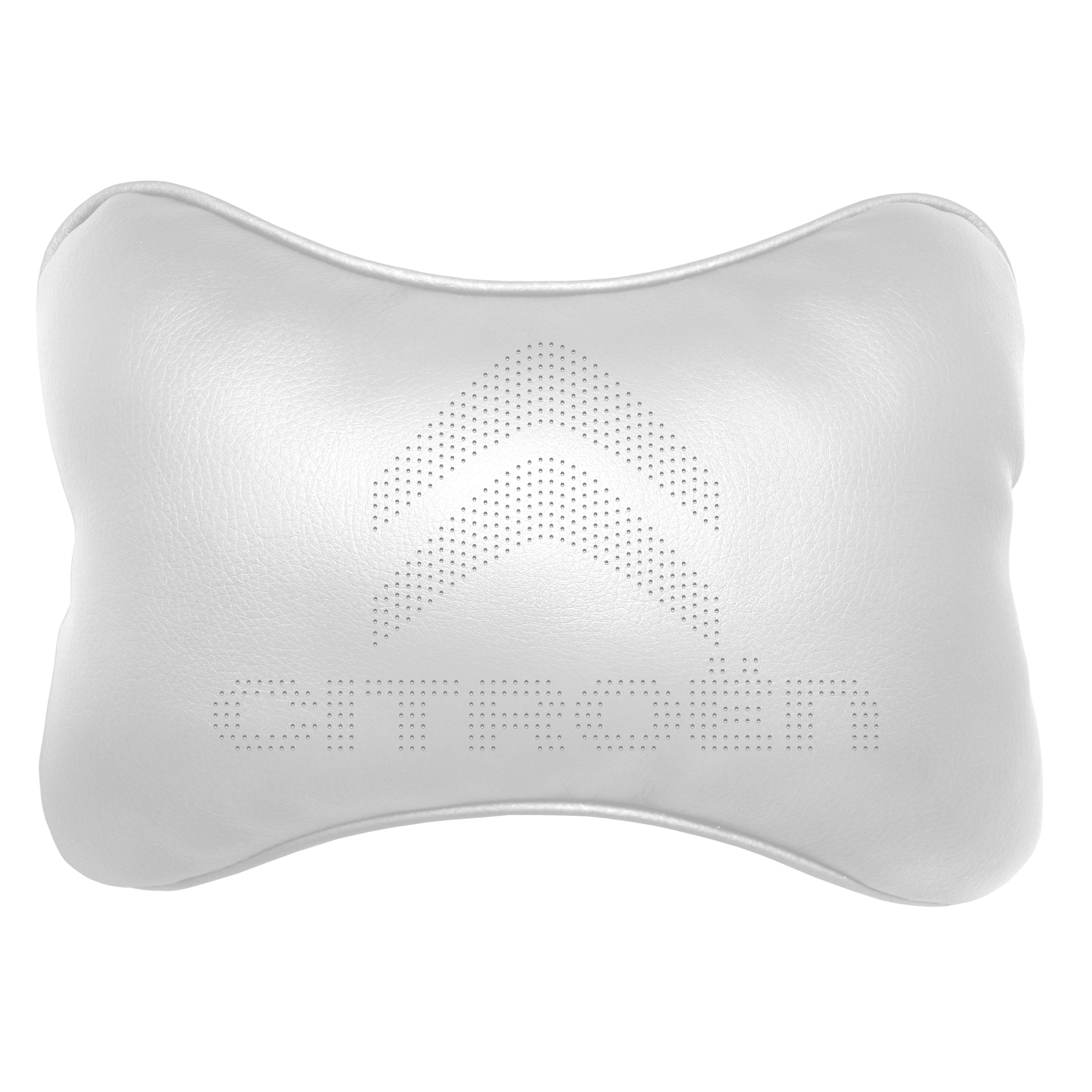 Подушка автомобильная Avtolife Citroen для шеи из экокожи Белый (AVT-LWH-06)