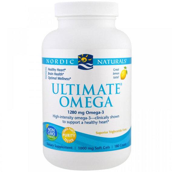 Омега 3 Nordic Naturals Ultimate Omega 1280 мг 180 Soft Gels Lemon