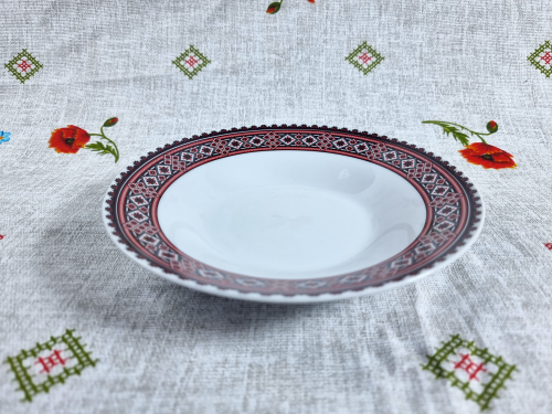 Набор тарелок суповых SNT Вышиванка 3 шт. Красно-черный30003-004)