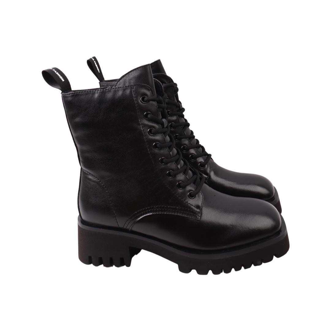 Ботинки женские Belorddini из кожи р. 40 Черный (76-22ZHC)