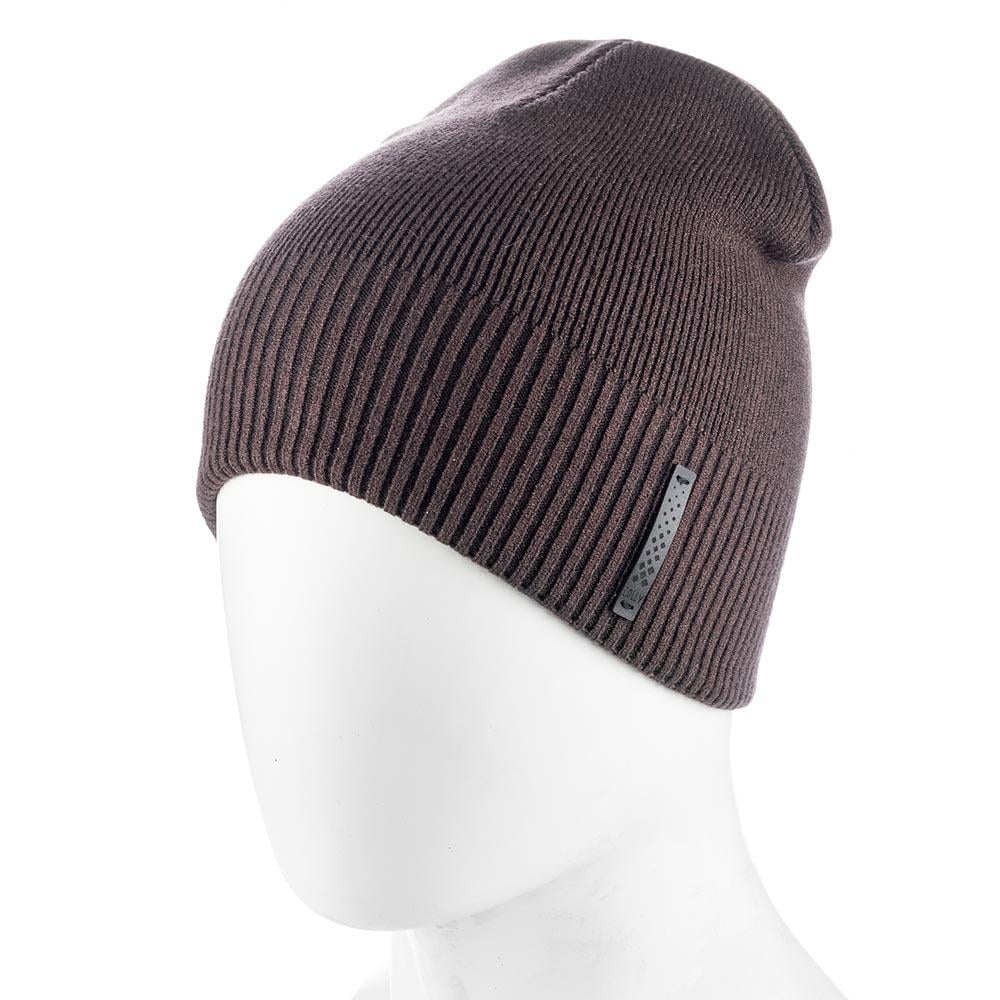 Шапка бин из вискозы ZOLLY ZH211 без отворота двойной тонкой вязки One Size Шоколадный (310102)
