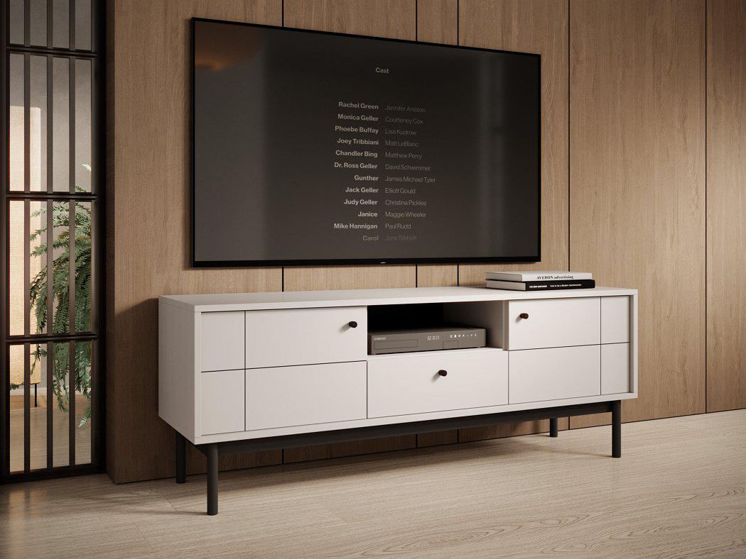 Тумба под телевизор Perfect Home Nova RTV154 2-дверная с 1 ящиком и золотыми ножками Кашемир (PFH-091228) Тумба под телевизор Perfect Home Nova RTV154 2-дверная с 1 ящиком и золотыми ножками Кашемир (PFH-091228)