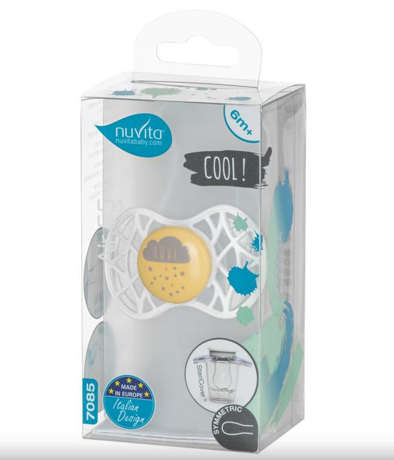 Пустышка симетричной формы Nuvita Air 55 Cool Love Желтый (NV7085SC) - фото 2 Пустышка симетричной формы Nuvita Air 55 Cool Love Желтый (NV7085SC) - фото 2