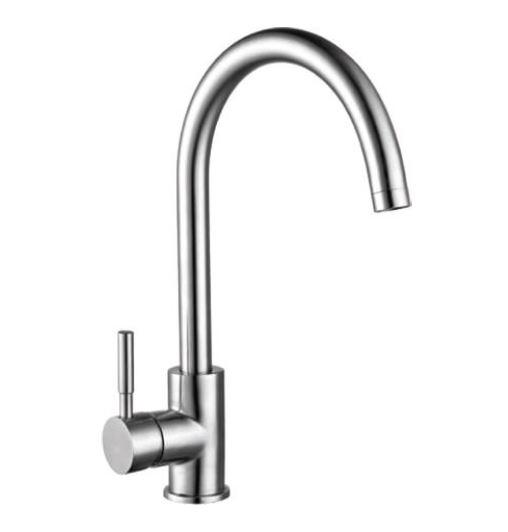 Змішувач для кухні Frap F40899 нержавіючий U-подібний гусак Хром (35664)