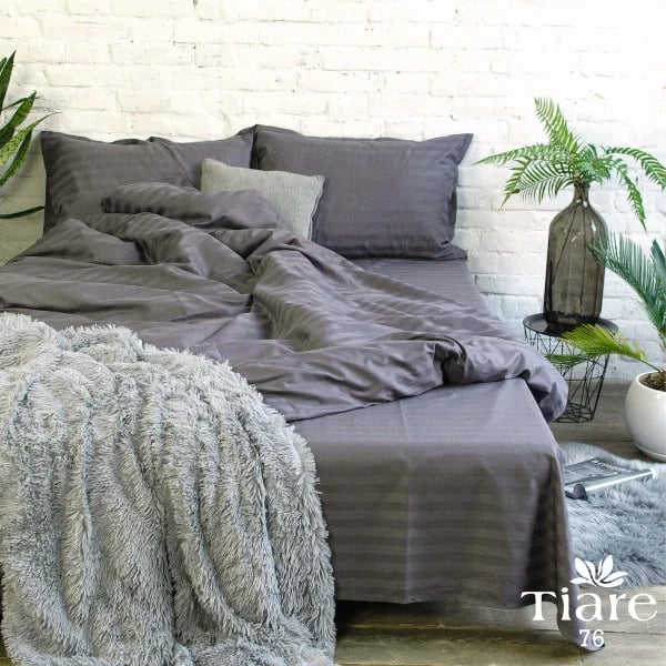 Комплект постельного белья Tiare 76 семейный Satin Stripte 100% хлопок (0de45fa7)