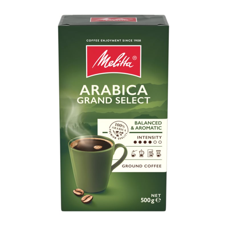 Melitta ARABICA Grand Select, жареный молотый кофе (500г), 100% арабика