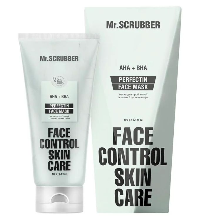 Маска для проблемной и склонной к акне кожи с AHA и BHA кислотами Mr.SCRUBBER Perfectin Face Control 100 мл (2100491515)