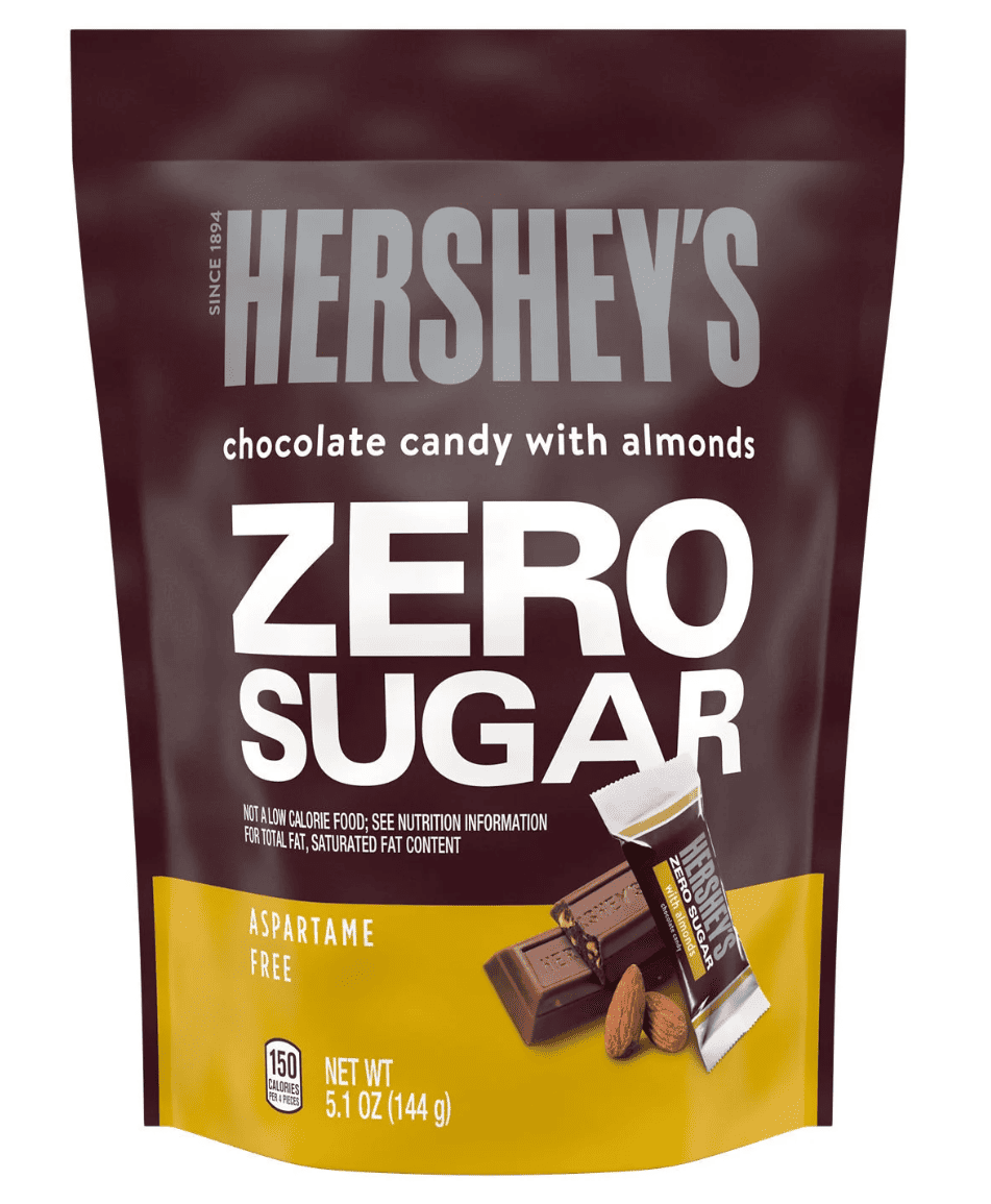 Конфеты шоколадные Hershey's Zero Sugar Chocolate with Almonds Candy 144 г (2929479902)
