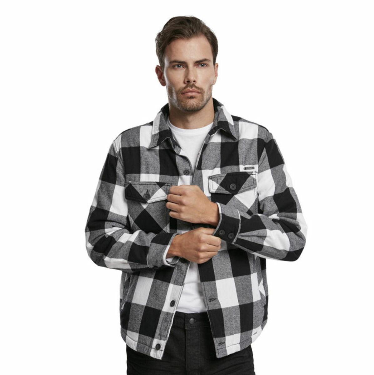 Куртка Brandit Lumber Jacket L White/Black (9478/46L) - фото 4