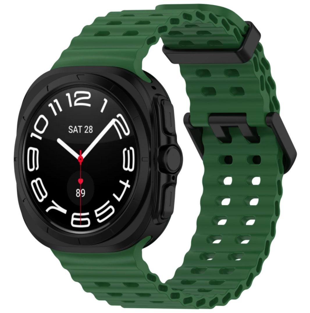 Ремешок силиконовый Primolux Ocean для часов Samsung Galaxy Watch Ultra 47 мм Dark Green (SM-L705) - фото 3 Ремешок силиконовый Primolux Ocean для часов Samsung Galaxy Watch Ultra 47 мм Dark Green (SM-L705) - фото 3