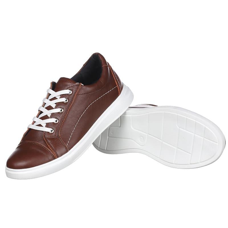 Кроссовки мужские Laso 137Р кожаные р. 42 Коричневый (20113) - фото 4