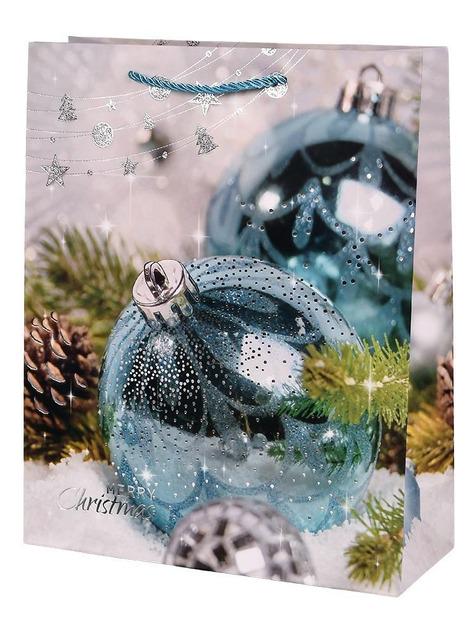 Пакет новогодний бумажный Christmas toys M 26х32х10,5 см (R98349-M)