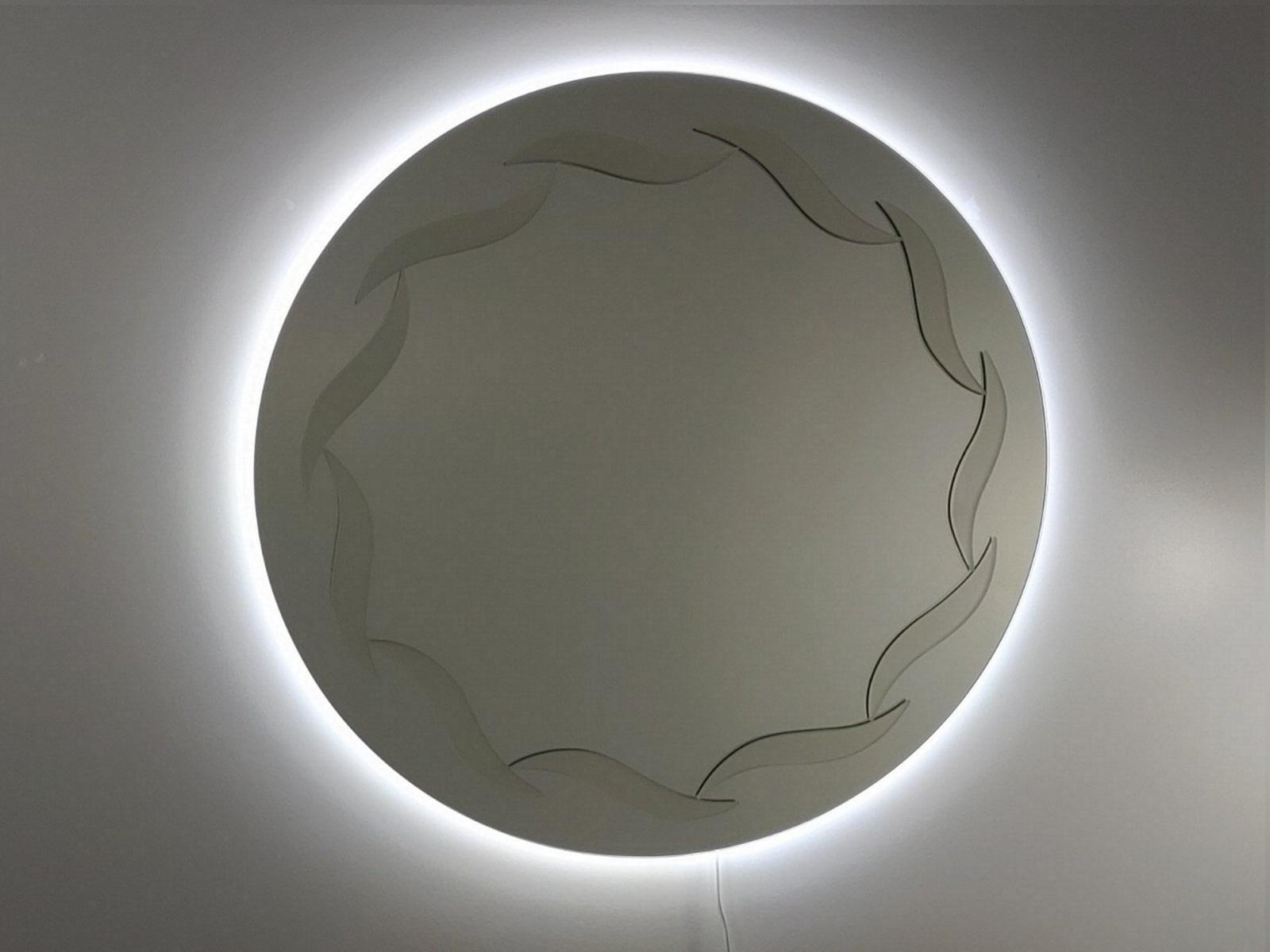 Зеркало дизайнерское с LED подсветкой круглое ML-07SUN 80x80 см