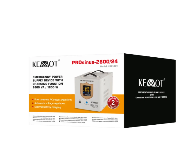 Источник бесперебойного питания Kemot PROsinus 2600 24/230V 1800W Белый (29187687)