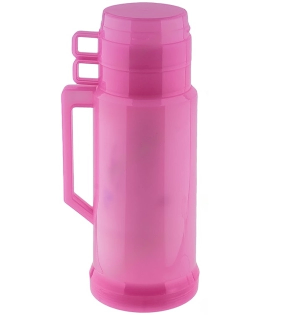 Термос со стеклянной колбой и ручкой Stenson MT-4582-10 1 л Pink (580836)