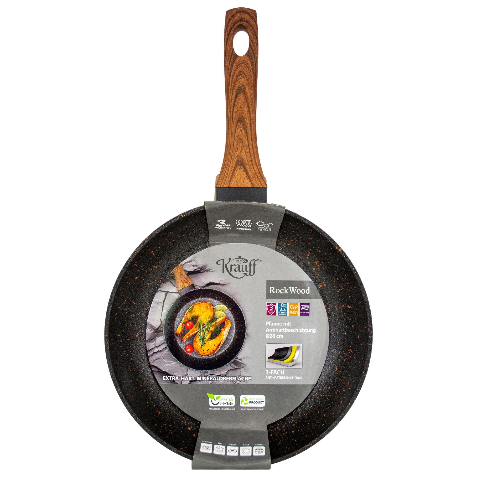 Сковорідка Krauff RockWoodl Vizo з антипригарним покриттям 26 см (25-45-098)
