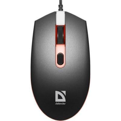 Компьютерная мышка Defender Dot MB-9867 Color RGB 4 кнопки 1600 dpi Черный (36260801)