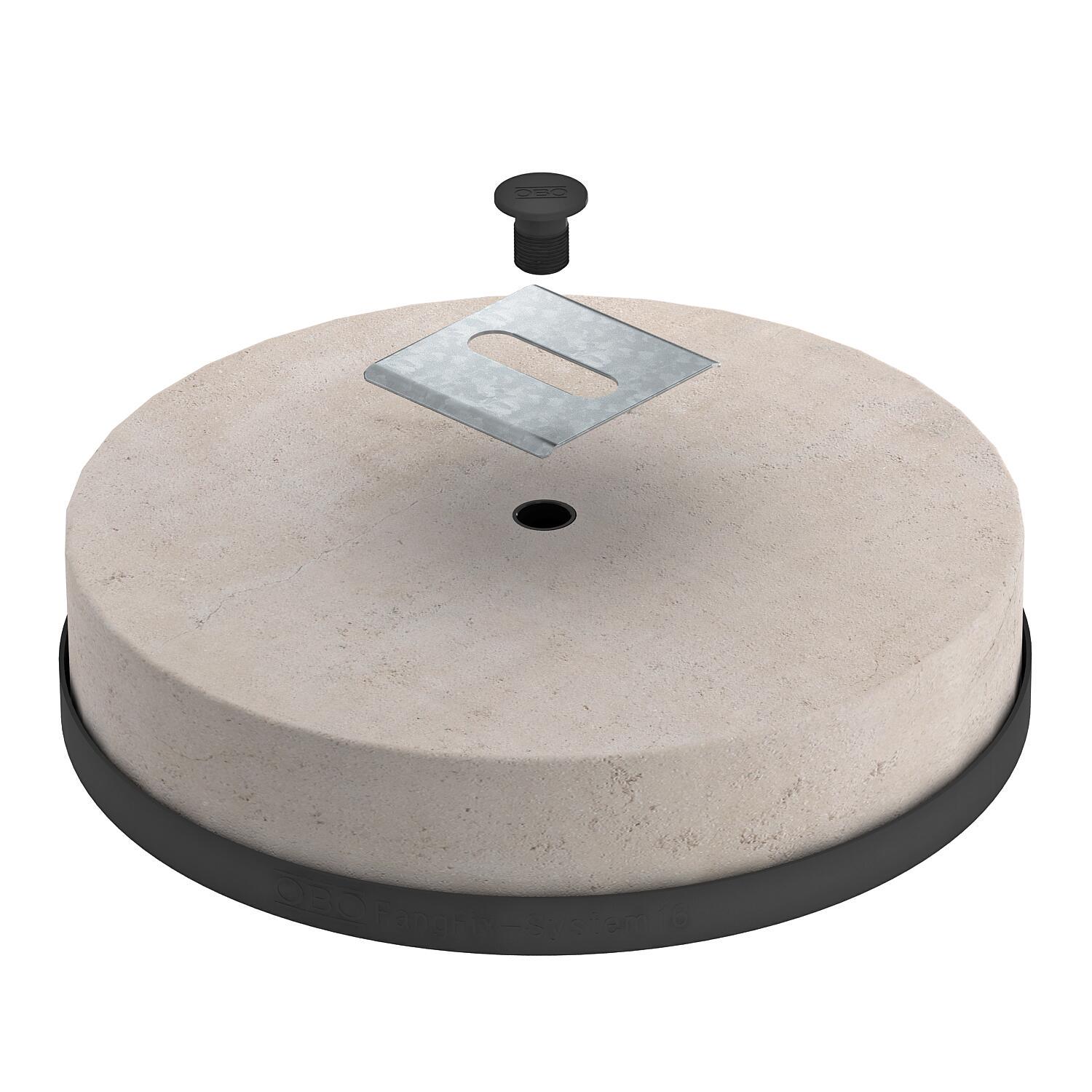 Основание бетонное с фиксатором OBO Bettermann TrayFix-16-L ø 373x83,5 мм (5403098)