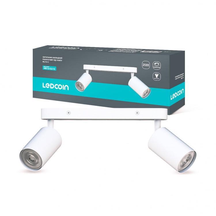 Спот накладной поворотный LEDCOIN ML314-2 под лампу Белый - фото 1 Спот накладной поворотный LEDCOIN ML314-2 под лампу Белый - фото 1