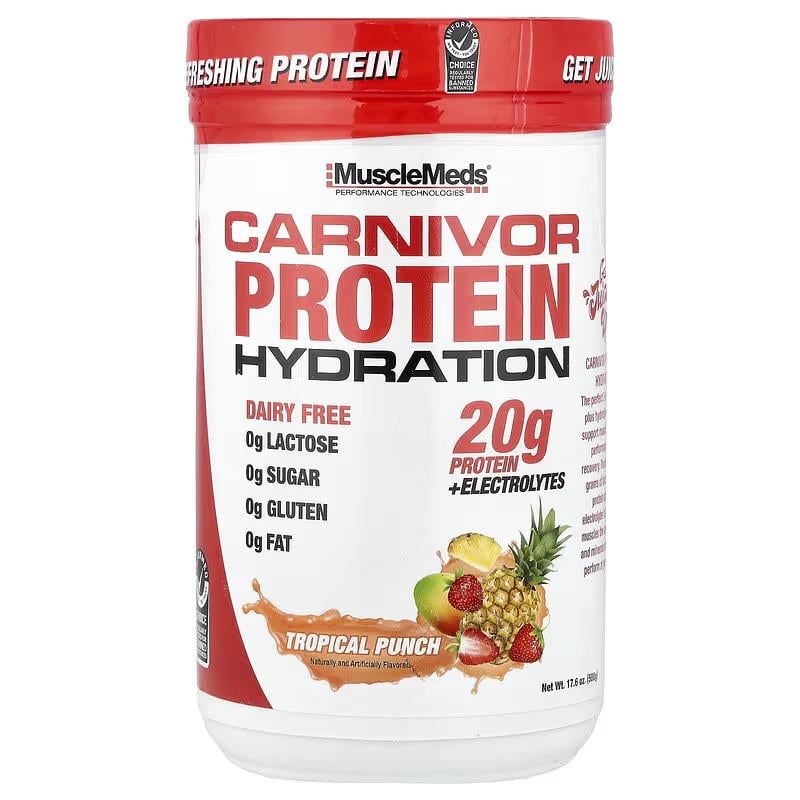 Протеин MuscleMeds Carnivor Protein Hydration Tropical Punch 500 г Протеин MuscleMeds Carnivor Protein Hydration Tropical Punch 500 г
