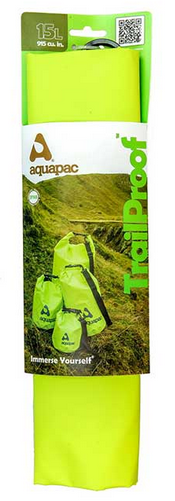 Гермомешок водонепроницаемый AQUAPAC 733 TrailProof Drybag с плечевым ремнем 15 л Acid Green - фото 2