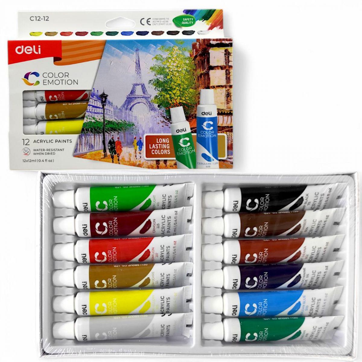 Краска акриловая Color Emotions 12 цветов по 12 мл (25546369)