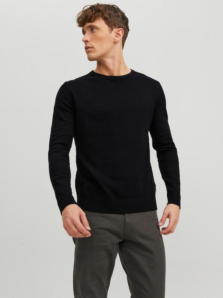 Светер Jack & Jones Emil Knit Crew Neck XL Чорний (12208364)