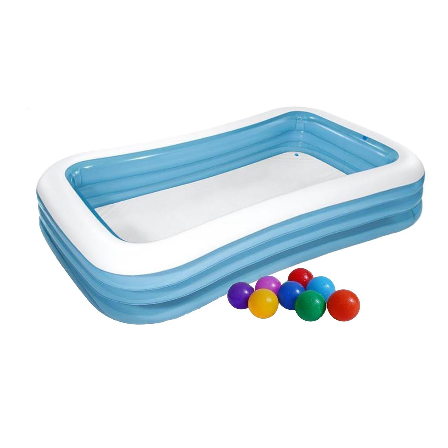 Бассейн надувной детский Intex 58484-1 прямоугольный с шариками 10 шт. 305х183х56 см (169463)