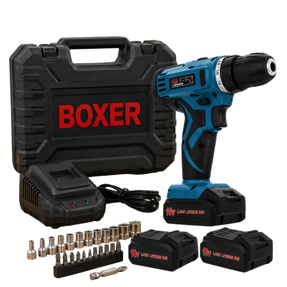 Шурупокрут акумуляторний BOXER BX-180 18 В 2×2,24 А/год 2 акумулятори (BX-180) Шурупокрут акумуляторний BOXER BX-180 18 В 2×2,24 А/год 2 акумулятори (BX-180)