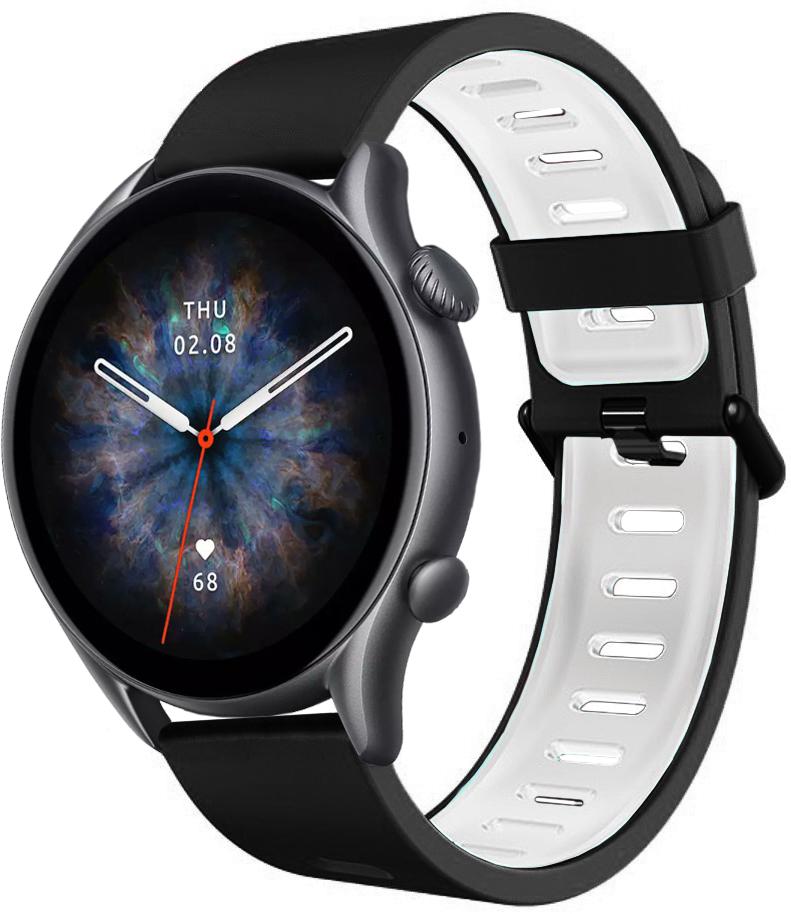 Ремешок Traf для Amazfit GTR 3 Pro Black-White (25490)