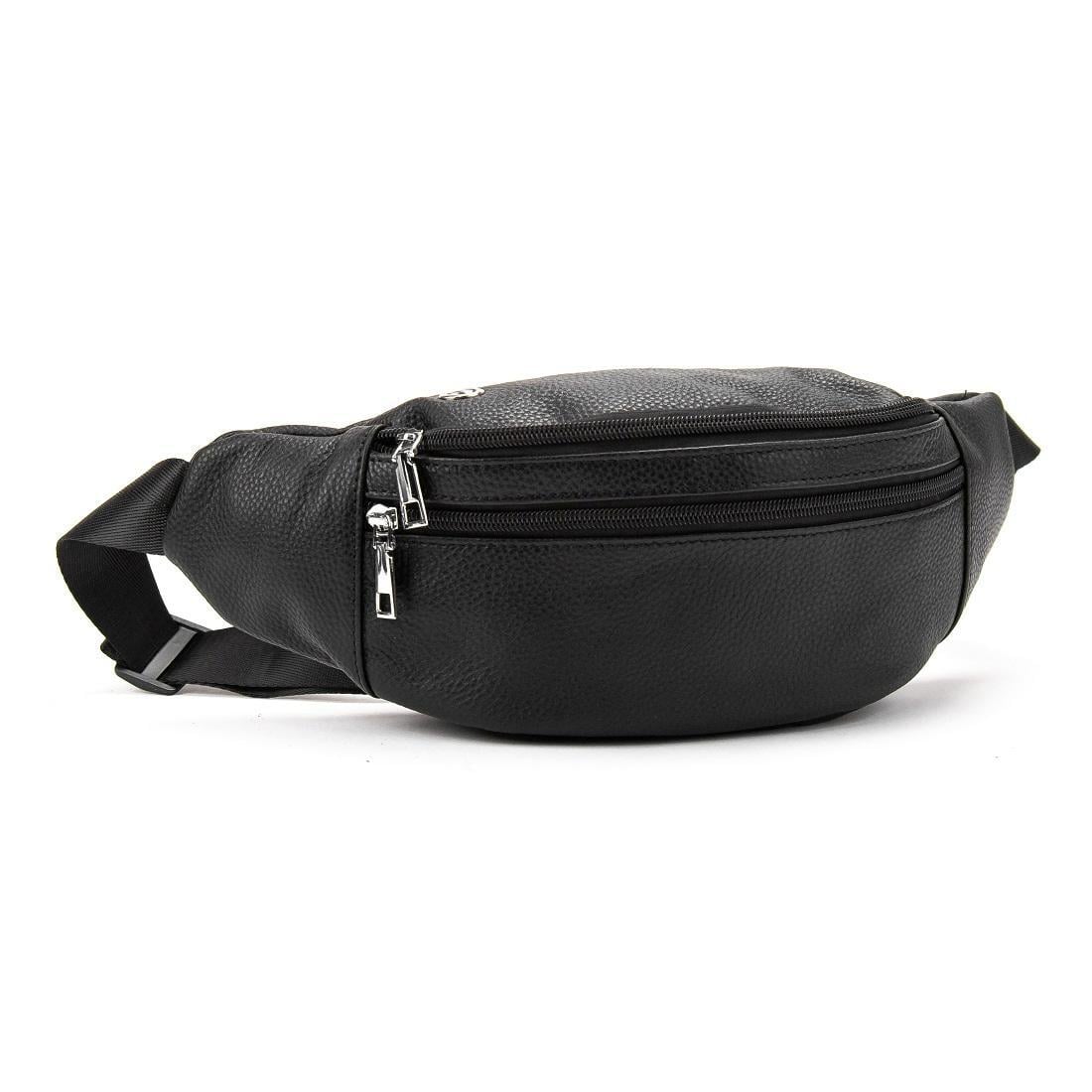 Поясная сумка мужская Royal Bag NM20-0429A из натуральной кожи Черный (6952)
