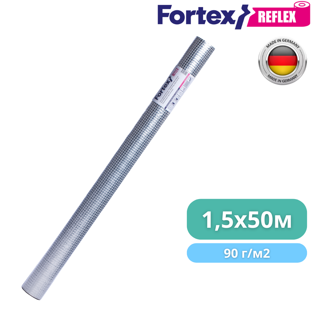 Плівка пароізоляційна Fortex Reflex армована 1,5 м x 50 м 75 м2 90 г/м2 (340011) - фото 4