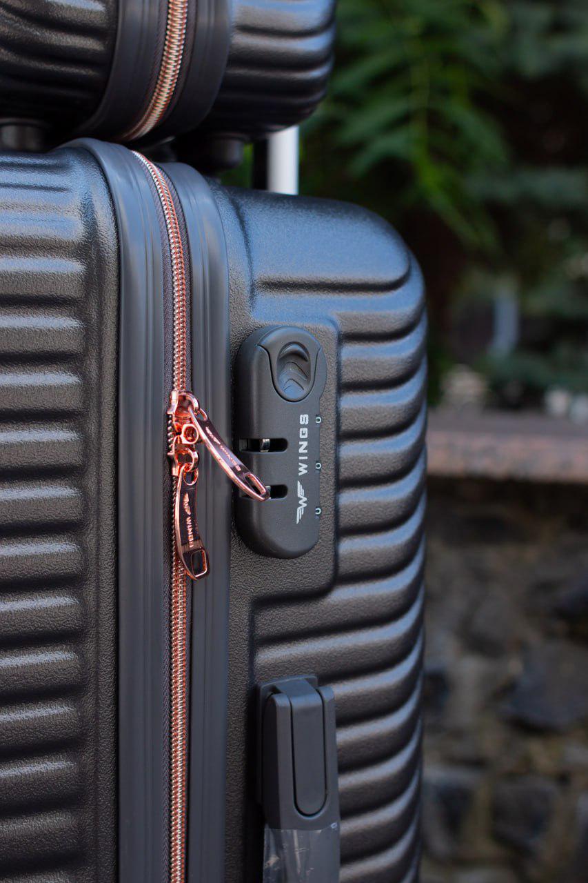 Чемодан пластиковый Wings WN-01 S Серый (11881138) - фото 2 Чемодан пластиковый Wings WN-01 S Серый (11881138) - фото 2
