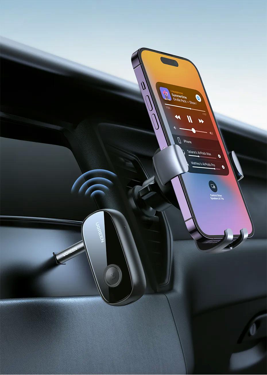 Адаптер UGREEN Bluetooth 5.1 приемник aptX HD Hi-Res 3,5 мм minijack AUX-micro USB Аудио AAC/SBC/aptX LL стерео Черный (70304) - фото 5