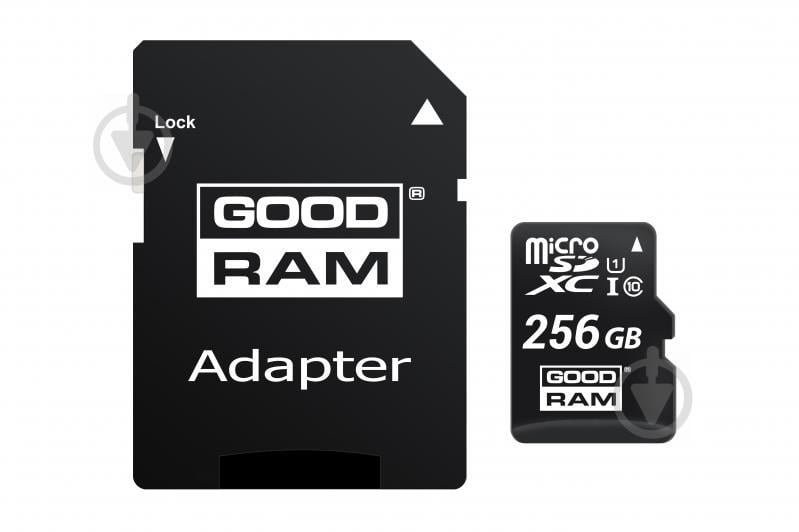 Карта памяти MicroSDXC 256GB UHS-I Class 10 Goodram + SD-adapter (M1AA-2560R12)